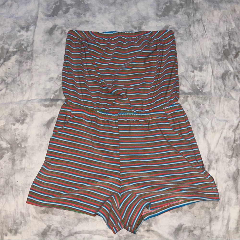 NWT Dippin Daisys Stripe Terry Napa Romper